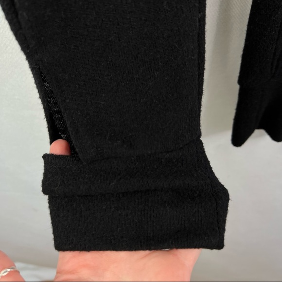 Chaser Love Knit Joggers Black Brushed Fleece Drawstring Cutout Lounge XS - Picture 6 of 6